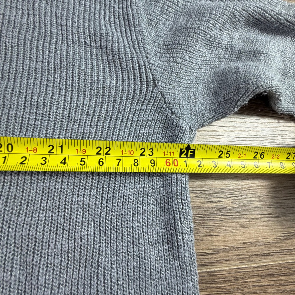 Free People FP beach Malibu Slouchy Oversized Gray Sweater Ribbed Size M Boho - Picture 3 of 16